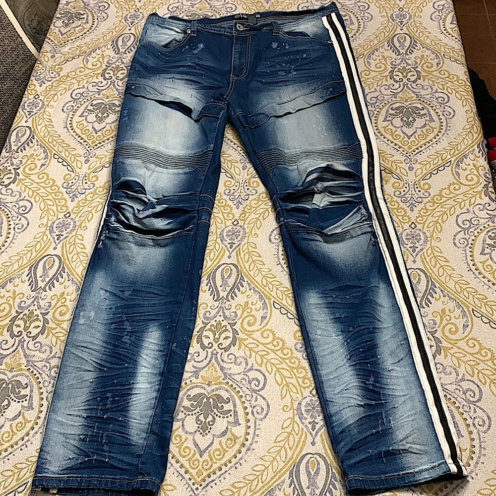 Worn once! Excellent Condition Biker Jeans!